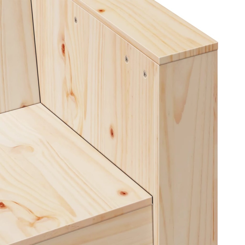 Juego de muebles de jardín 2 piezas madera maciza de