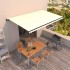 Toldo retráctil automático crema 500x350