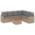 Set sofás de jardín 7 piezas y cojines ratán sintético