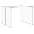 Caseta perros con corral acero galvanizado gris 214x457x181