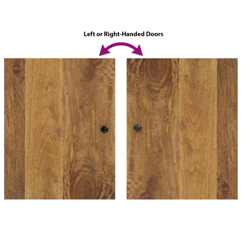 Conjunto de muebles de baño 5 piezas madera maciza de