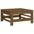Juego muebles de jardín 9 piezas madera maciza pino marrón