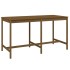 Mesa y taburetes altos de jardín 9 pzas madera pino marrón