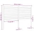 Cabecero de cama madera maciza de pino blanco 156x4x100