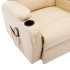 Sillón de masaje mecedora de cuero sintético