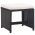 Set comedor de jardín 9 piezas y cojines ratán sintético