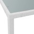 Set de comedor de jardín 7 piezas ratán sintético blanco