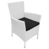 Set de comedor de jardín 7 piezas ratán sintético blanco