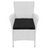 Set de comedor de jardín 7 piezas ratán sintético blanco