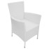 Set de comedor de jardín 7 piezas ratán sintético blanco