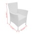 Set de comedor de jardín 7 piezas ratán sintético blanco