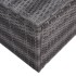 Set de muebles de jardín y cojines 5 pzas. ratán sintético