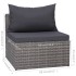Set de muebles de jardín y cojines 5 pzas. ratán sintético
