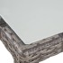Set de comedor de jardín 7 pzs y cojines ratán sintético