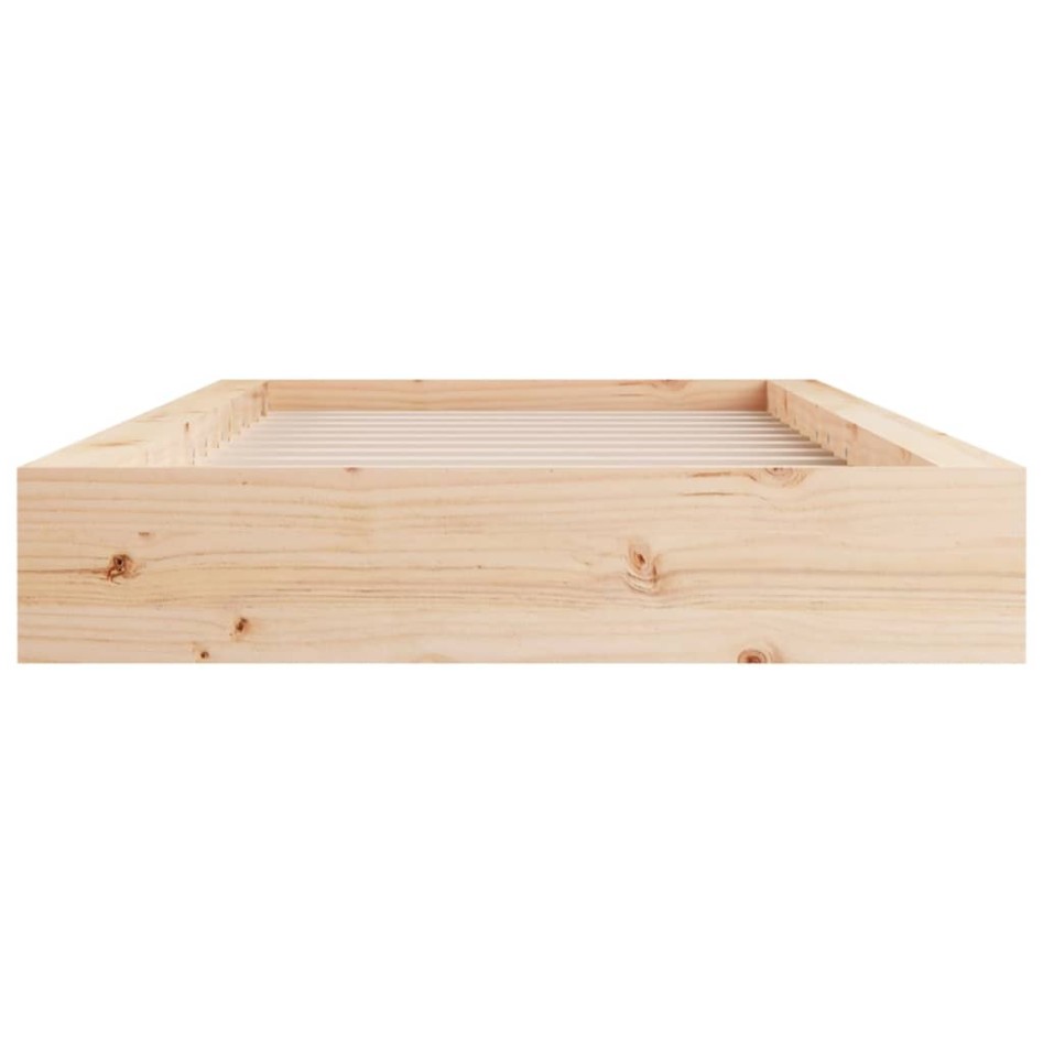 Estructura de cama de madera maciza 90x200