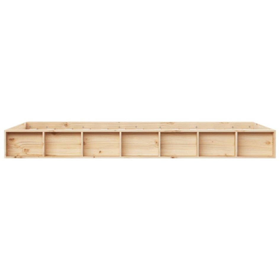Estructura de cama de madera maciza 90x200