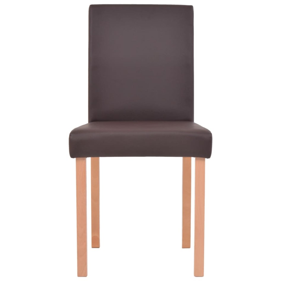 Sillas y mesa de comedor 7 pzas roble y cuero artificial