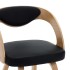 Sillas de comedor 4 uds madera curvada cuero sintético