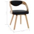 Sillas de comedor 4 uds madera curvada cuero sintético