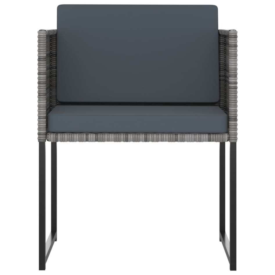 Set de comedor para jardín 11 pzas cojines ratán sintético