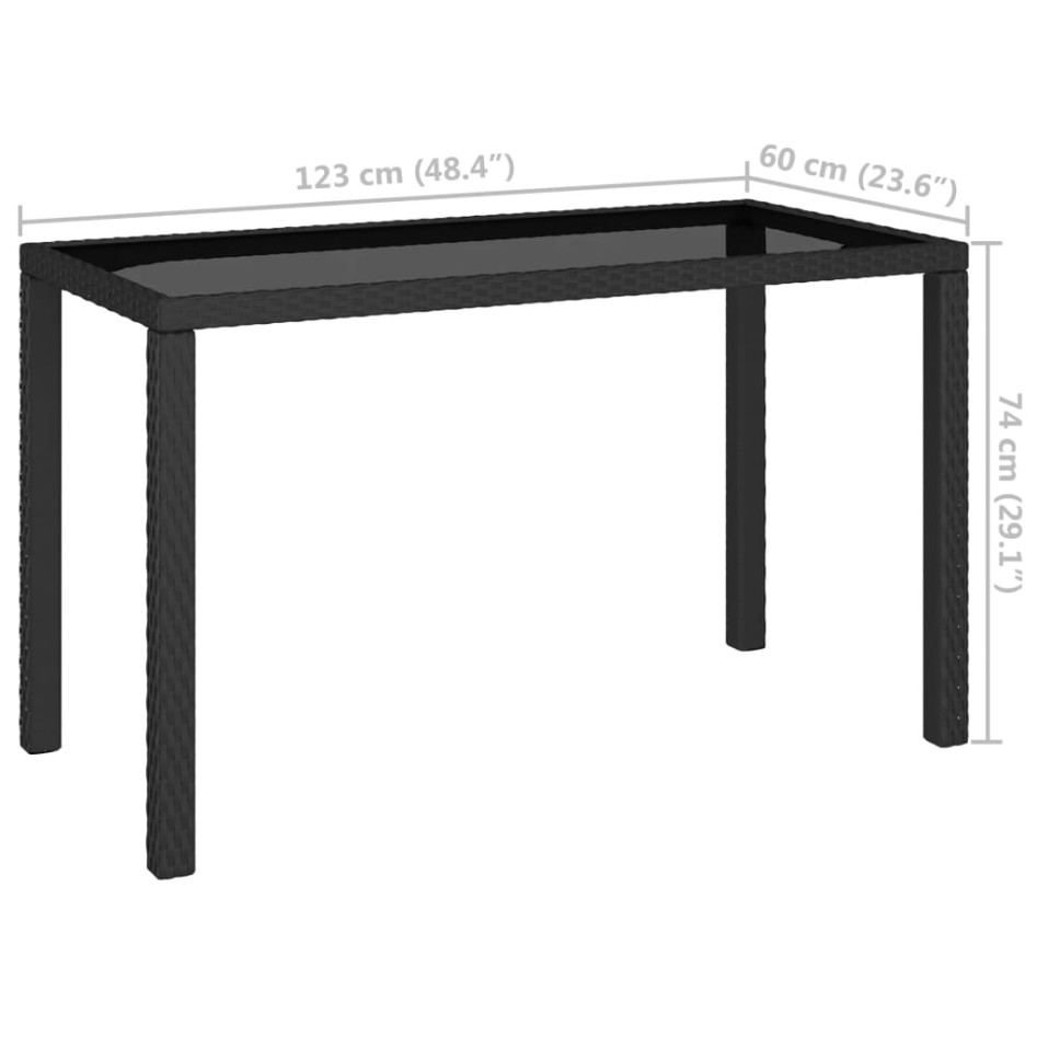 Set comedor de jardín 6 piezas y cojines ratán sintético