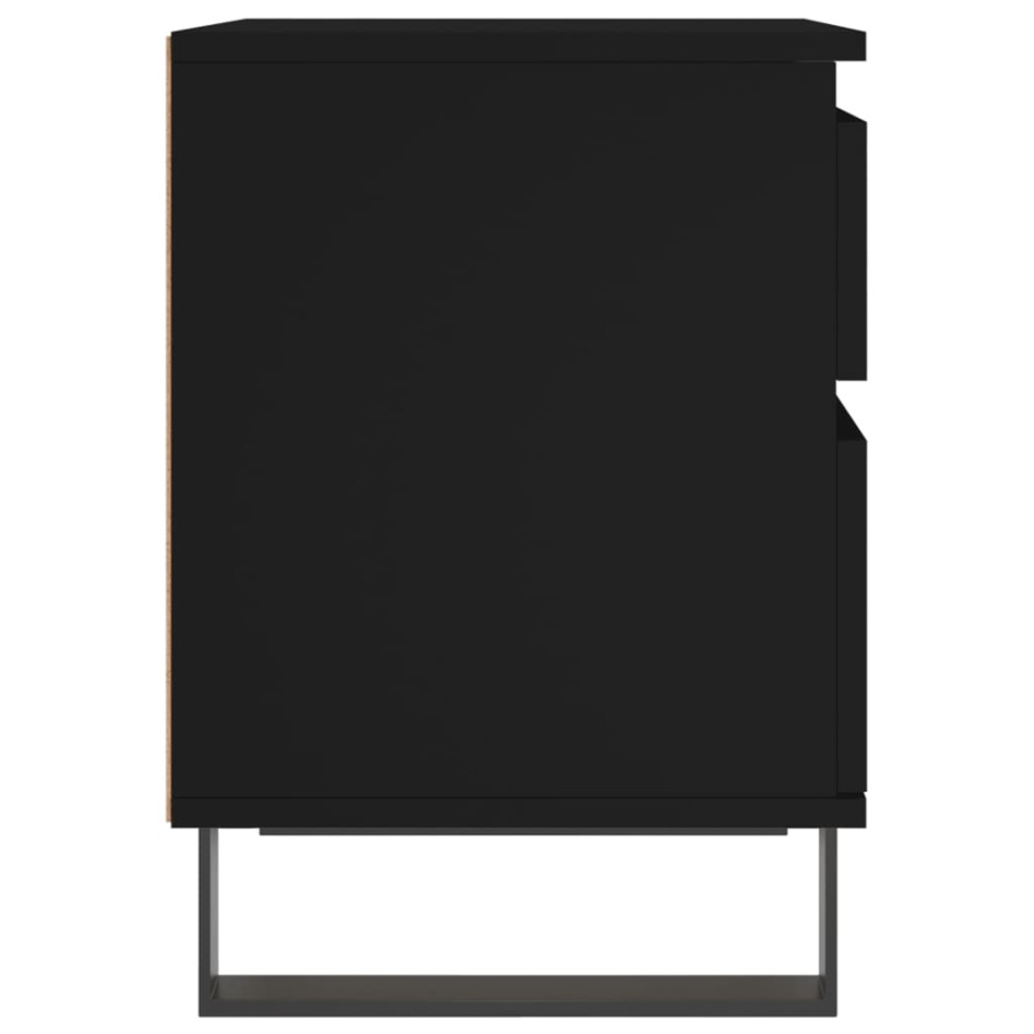 Mesitas de noche 2 uds madera de ingeniería negro 40x35x50