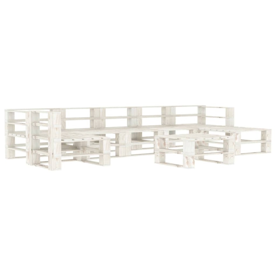 Juego de muebles de palets para jardín 8 piezas madera