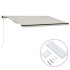 Toldo retráctil automático color crema 600x300