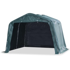 Carpa para ganado desmontable PVC verde oscuro 550g/m²