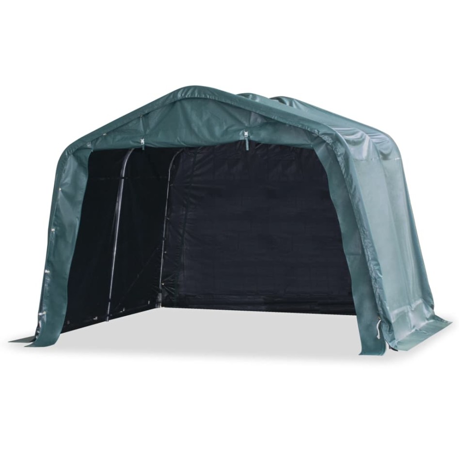 Carpa para ganado desmontable PVC verde oscuro 550g/m²