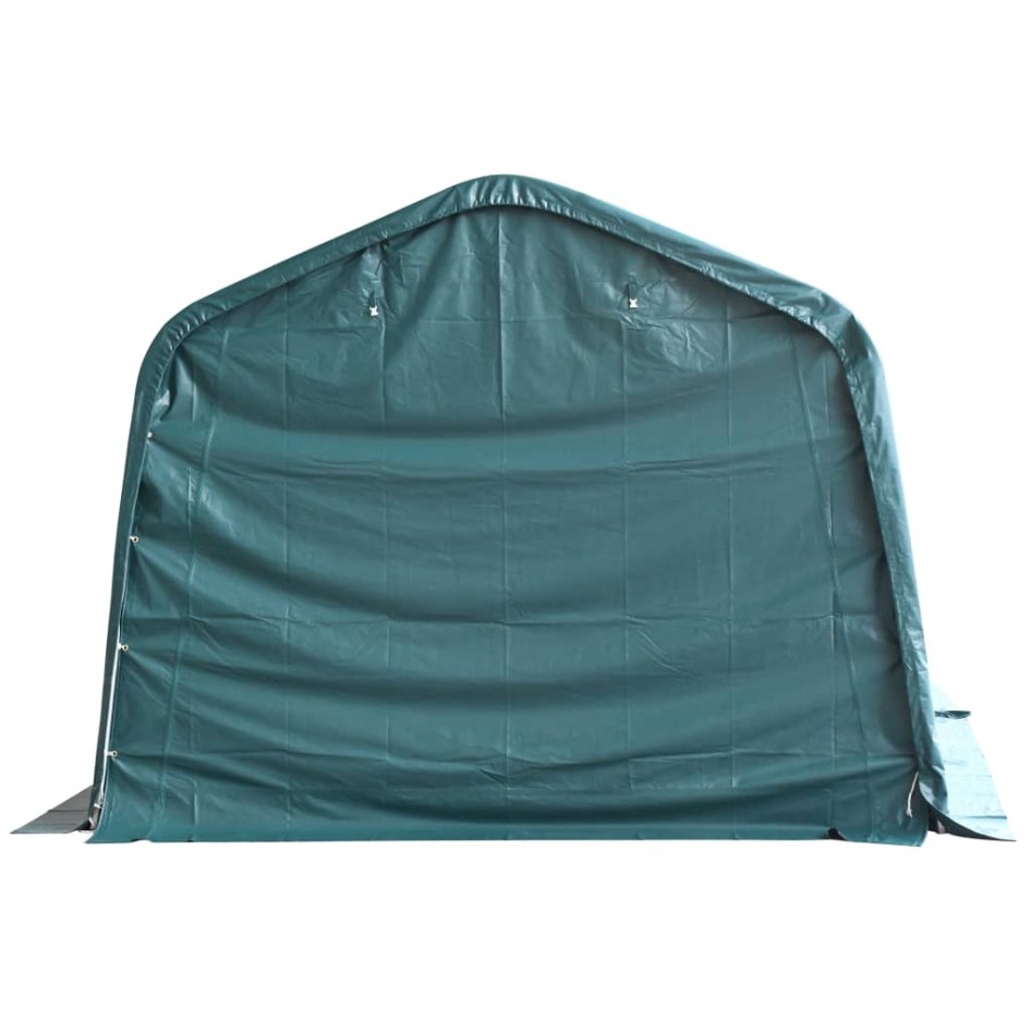 Carpa para ganado desmontable PVC verde oscuro 550g/m²