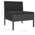Set de muebles de jardín 6 pzas y cojines ratán sintético