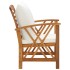 Juego muebles de jardín y cojines 5 piezas madera maciza