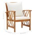 Juego muebles de jardín y cojines 5 piezas madera maciza