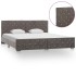 Estructura de cama de terciopelo gris 180x200