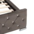 Estructura de cama de terciopelo gris 180x200
