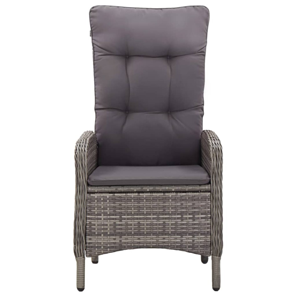 Juego de bistró para jardín 3 piezas ratán sintético