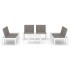 Set de muebles de jardín 6 piezas con cojines plástico