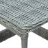Set muebles jardín 3 pzas ratán sintético gris claro y