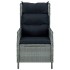 Set muebles jardín 3 pzas ratán sintético gris claro y