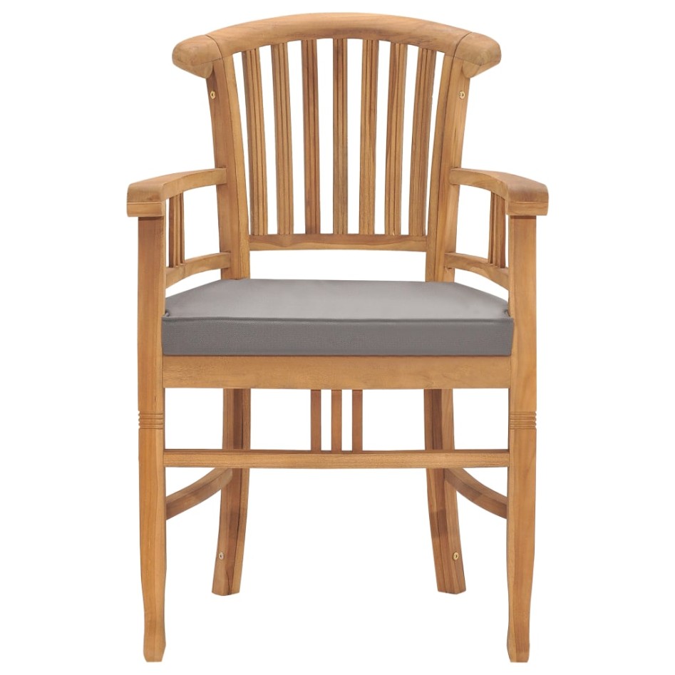 Juego de comedor para jardín 3 pzas teca maciza y