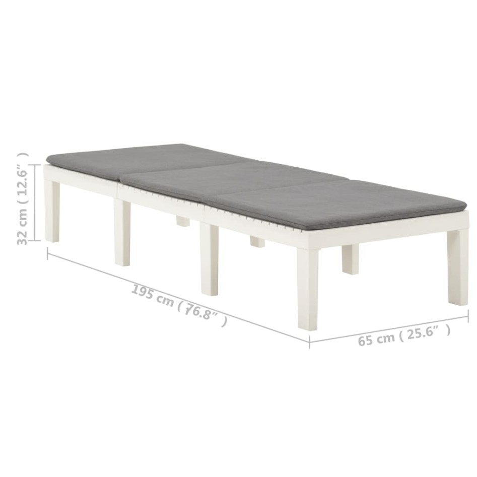 Tumbona con cojín plástico