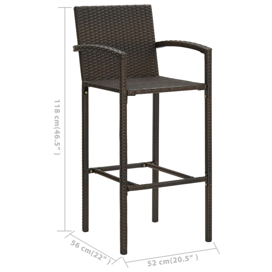 Conjunto de bar para jardín 7 piezas