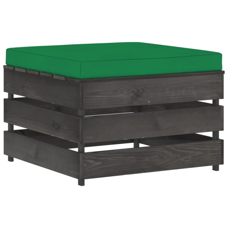 Muebles de jardín 5 piezas con cojines madera impregnada