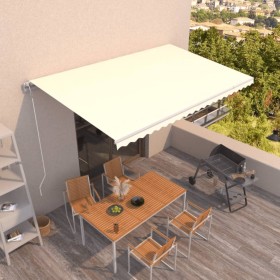 Toldo retráctil automático crema 500x300