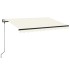 Toldo automático con LED y sensor de viento crema 350x250