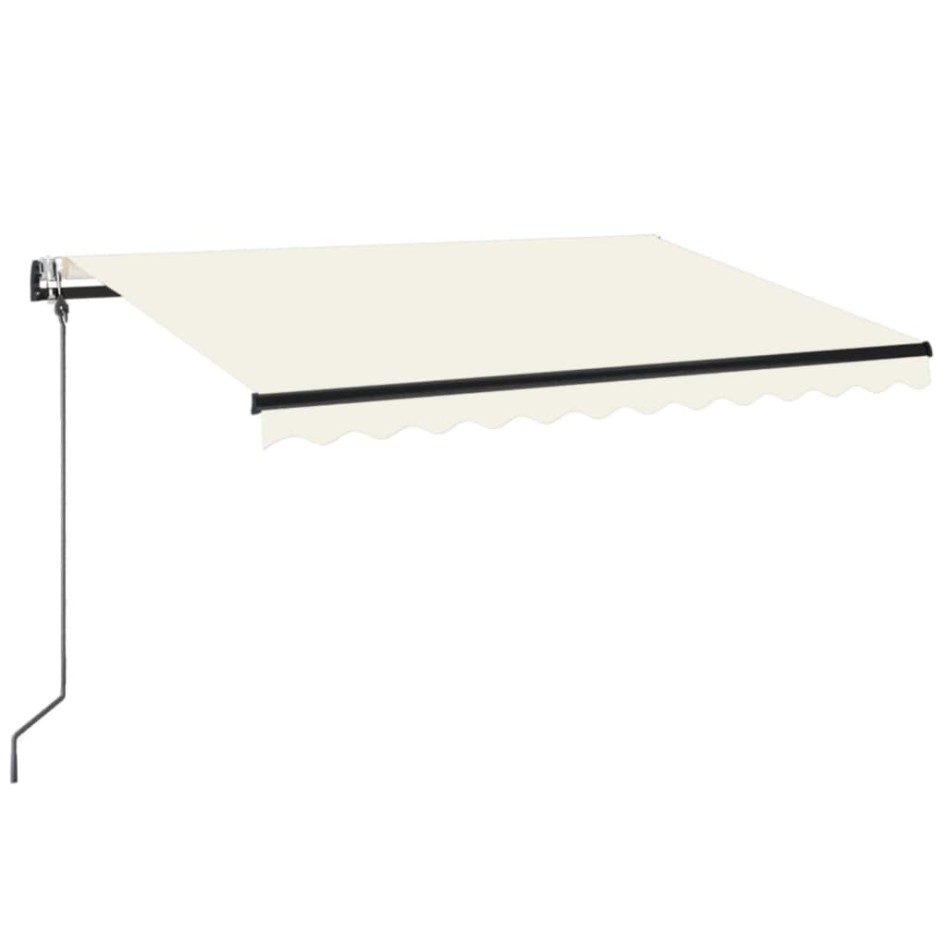 Toldo automático con LED y sensor de viento crema 350x250