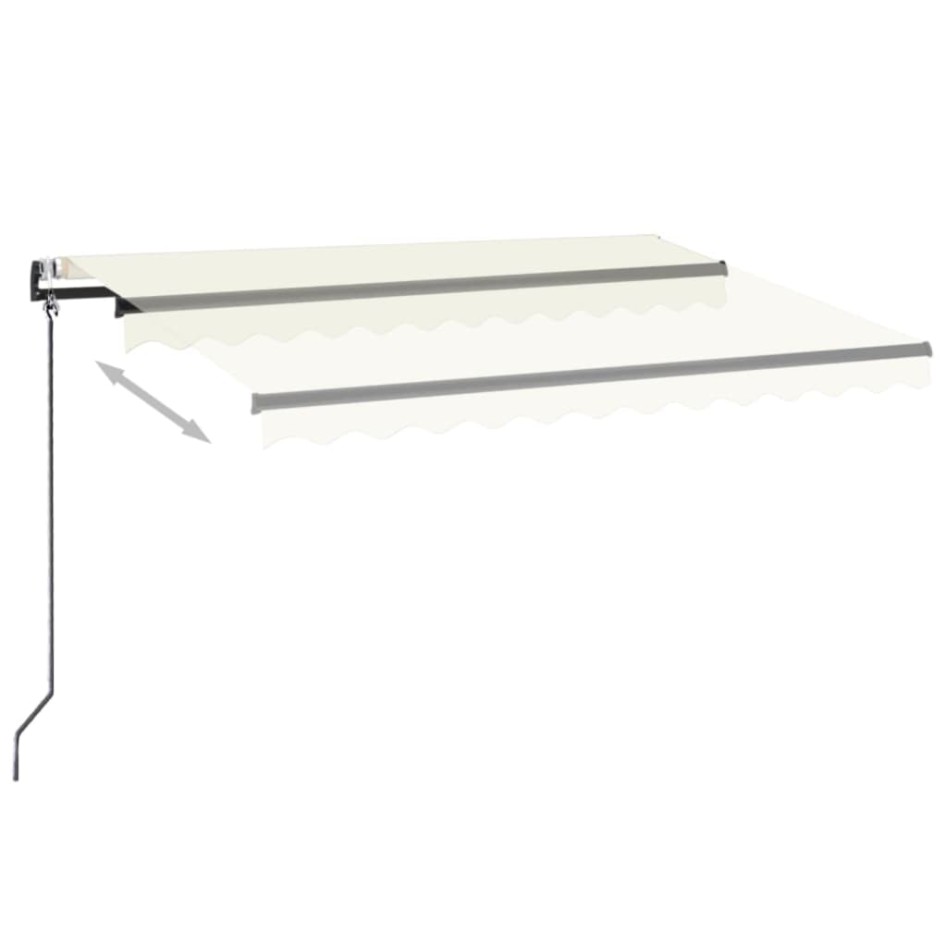 Toldo automático con LED y sensor de viento crema 350x250