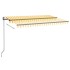 Toldo retráctil automático amarillo y blanco 400x350