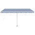 Toldo retráctil manual con LED azul y blanco 400x300